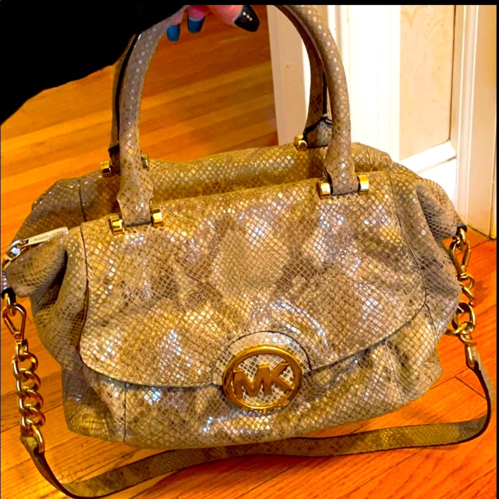 Authentic Michael Kors snakeskin pocketbook